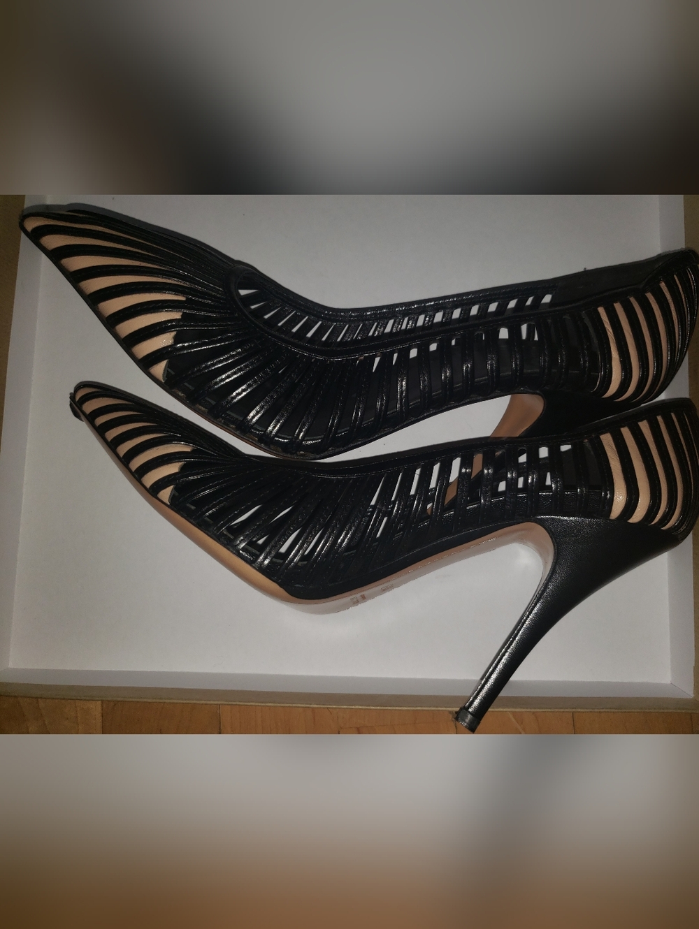 BNWOB Gucci Tom Ford Kate Moss Cage Pointy Black Sillettoes 11 - Picture 13 of 16